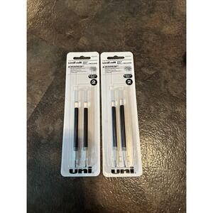 Refill for uni-ball Signo Gel 207, Medium, Black Ink,  Lot Of 2…2 Packs. 4 Total